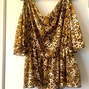 New York and Company Cheetah print blouse